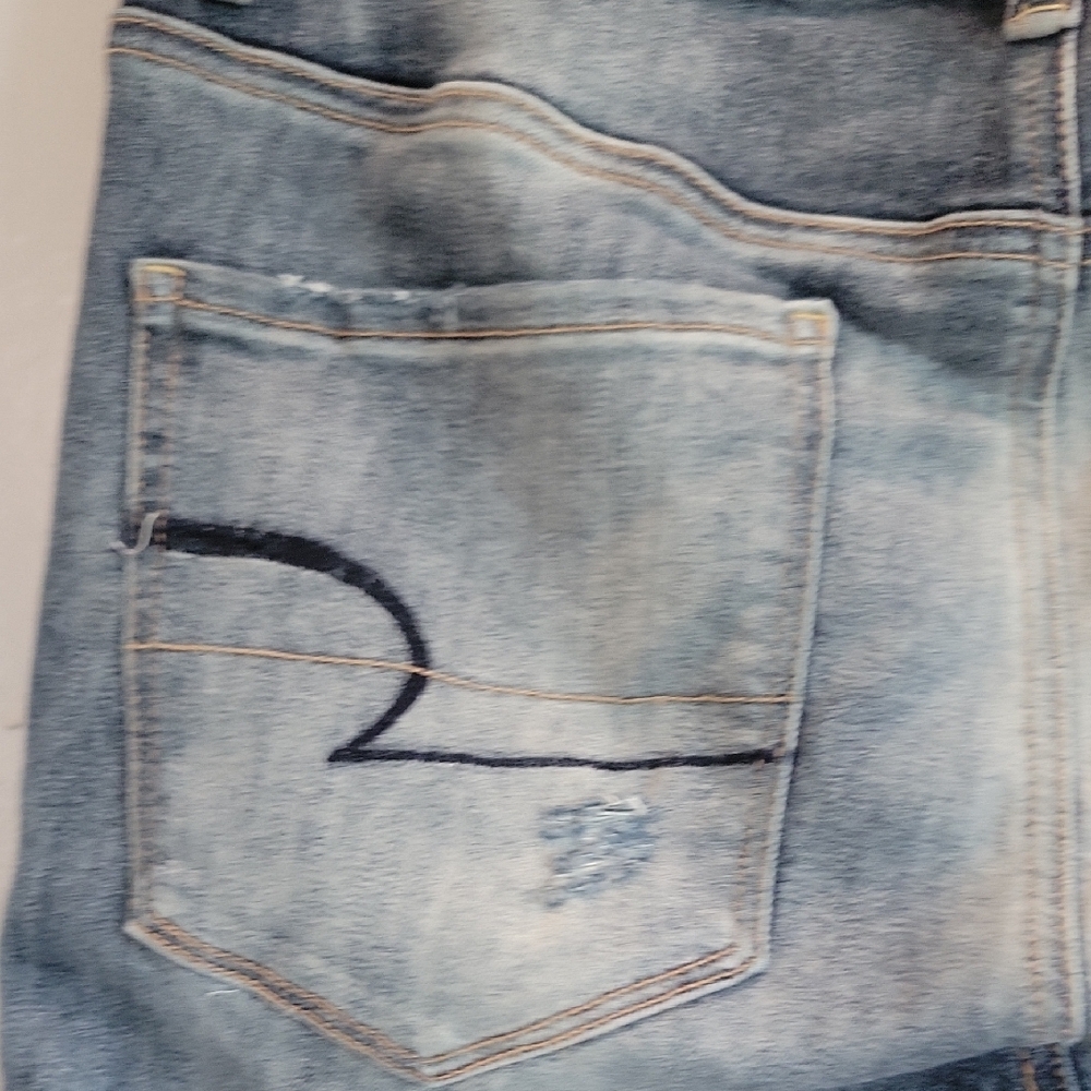 American Eagle Outfitters Women's Distressed Blue Skinny Jeans - Picture 10 of 15